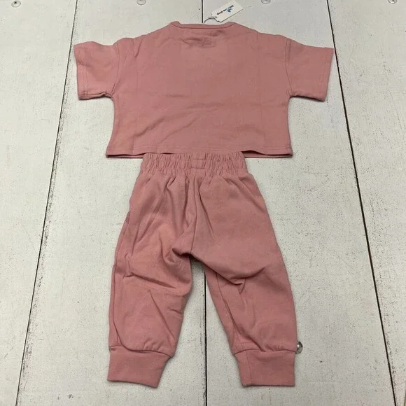 Little One Shop Pink Duck Embroidered Slouchy Set Girls Size 12-18 Months NEW - Picture 3 of 7